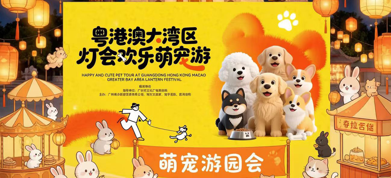 五一假期带毛孩子去大湾区灯会！2km萌宠欢乐跑+写真+祈福，118元起